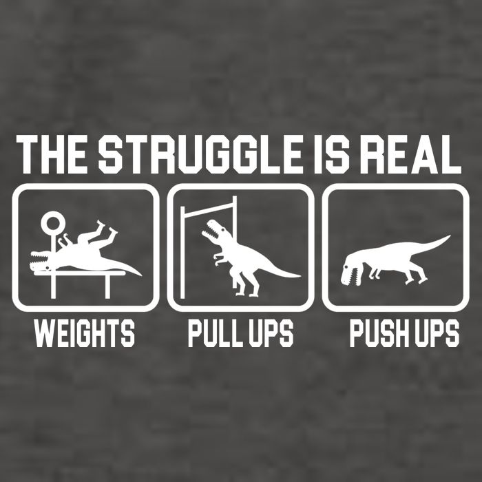 The Struggle Is Real Funny TRex Vector Backpack