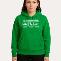 The Struggle Is Real Funny TRex Hoodie