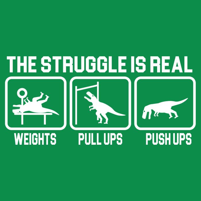 The Struggle Is Real Funny TRex Button