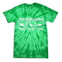 The Struggle Is Real Funny TRex Tie-Dye T-Shirt