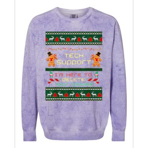 Tech Support IM Here To Delete Your Cookies Christmas Colorblast Crewneck Sweatshirt