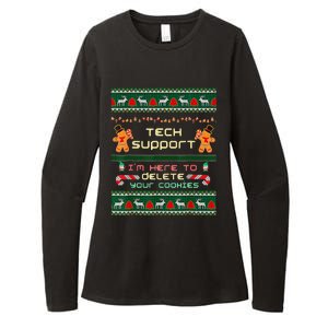 Tech Support IM Here To Delete Your Cookies Christmas Womens CVC Long Sleeve Shirt