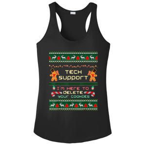 Tech Support IM Here To Delete Your Cookies Christmas Ladies PosiCharge Competitor Racerback Tank