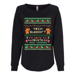 Tech Support IM Here To Delete Your Cookies Christmas Womens California Wash Sweatshirt