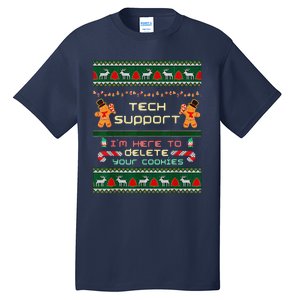 Tech Support IM Here To Delete Your Cookies Christmas Tall T-Shirt