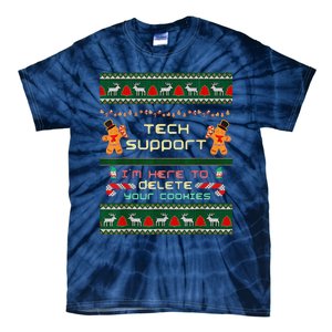 Tech Support IM Here To Delete Your Cookies Christmas Tie-Dye T-Shirt