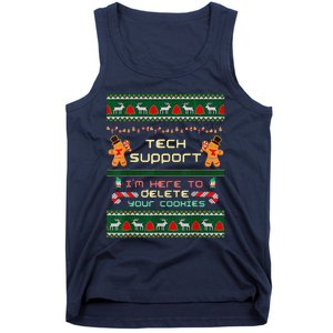 Tech Support IM Here To Delete Your Cookies Christmas Tank Top