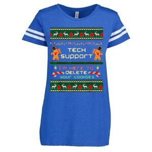 Tech Support IM Here To Delete Your Cookies Christmas Enza Ladies Jersey Football T-Shirt