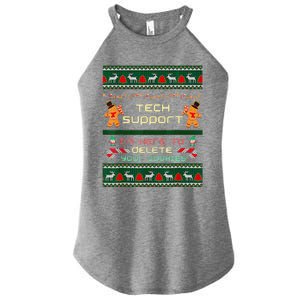 Tech Support IM Here To Delete Your Cookies Christmas Women's Perfect Tri Rocker Tank