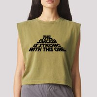 The Sarcasm Is Strong With This One Garment-Dyed Women's Muscle Tee