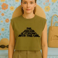 The Sarcasm Is Strong With This One Garment-Dyed Women's Muscle Tee