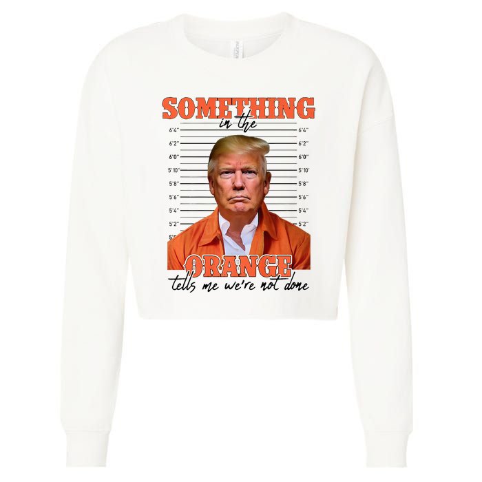 Trump Something In The Orange Tells Me Were Not Done Cropped Pullover Crew