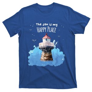 The Sea Is My Happy Place I Beach Lighthouses Coast Summer Gift T-Shirt