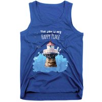 The Sea Is My Happy Place I Beach Lighthouses Coast Summer Gift Tank Top