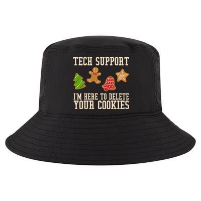 Tech Support Im Here To Delete Your Cookies Funny Christmas Holiday Cool Comfort Performance Bucket Hat