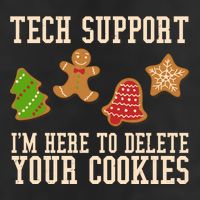 Tech Support Im Here To Delete Your Cookies Funny Christmas Holiday Cool Comfort Performance Bucket Hat