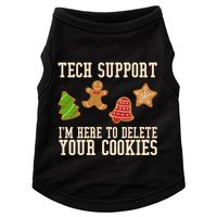 Tech Support Im Here To Delete Your Cookies Funny Christmas Holiday Doggie Tank