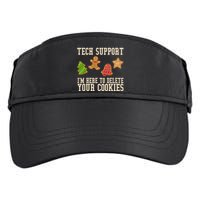 Tech Support Im Here To Delete Your Cookies Funny Christmas Holiday Adult Drive Performance Visor