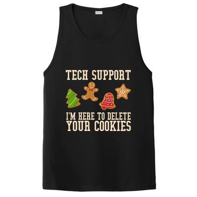 Tech Support Im Here To Delete Your Cookies Funny Christmas Holiday PosiCharge Competitor Tank