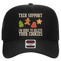 Tech Support Im Here To Delete Your Cookies Funny Christmas Holiday Trucker Hat