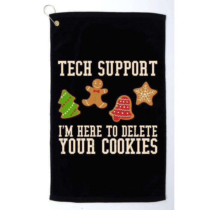 Tech Support Im Here To Delete Your Cookies Funny Christmas Holiday Golf Towel