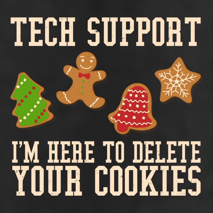 Tech Support Im Here To Delete Your Cookies Funny Christmas Holiday Golf Towel