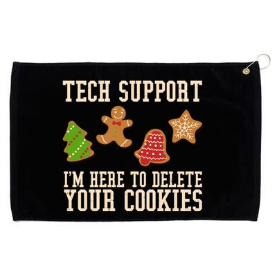 Tech Support Im Here To Delete Your Cookies Funny Christmas Holiday Grommeted Golf Towel
