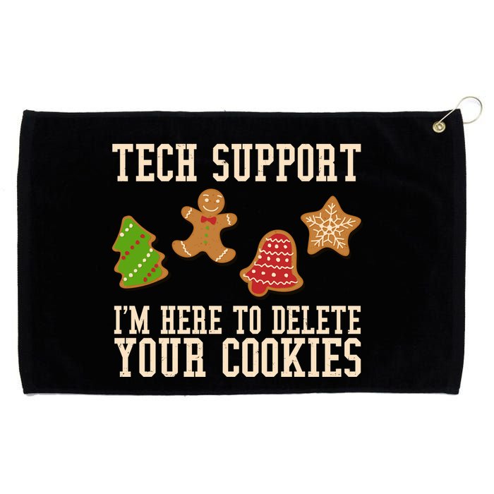 Tech Support Im Here To Delete Your Cookies Funny Christmas Holiday Grommeted Golf Towel