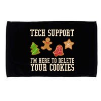 Tech Support Im Here To Delete Your Cookies Funny Christmas Holiday Microfiber Hand Towel