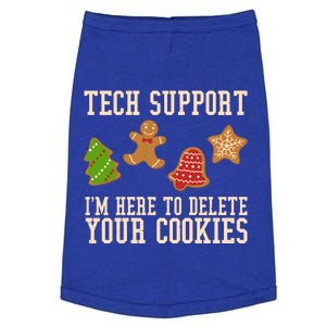 Tech Support Im Here To Delete Your Cookies Funny Christmas Holiday Doggie Tank