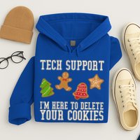 Tech Support Im Here To Delete Your Cookies Funny Christmas Holiday Hoodie