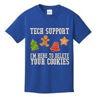 Tech Support Im Here To Delete Your Cookies Funny Christmas Holiday Kids T-Shirt