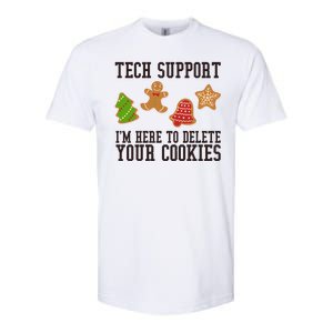 Tech Support Im Here To Delete Your Cookies Funny Christmas Holiday Softstyle CVC T-Shirt