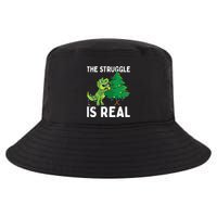 The Struggle Is Real Dinosaur And Xmas Tree Christmas Trex Funny Gift Cool Comfort Performance Bucket Hat