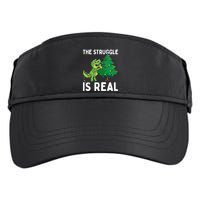 The Struggle Is Real Dinosaur And Xmas Tree Christmas Trex Funny Gift Adult Drive Performance Visor
