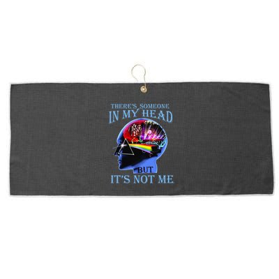 There’S Someone In My Head But It’S Not Me Large Microfiber Waffle Golf Towel