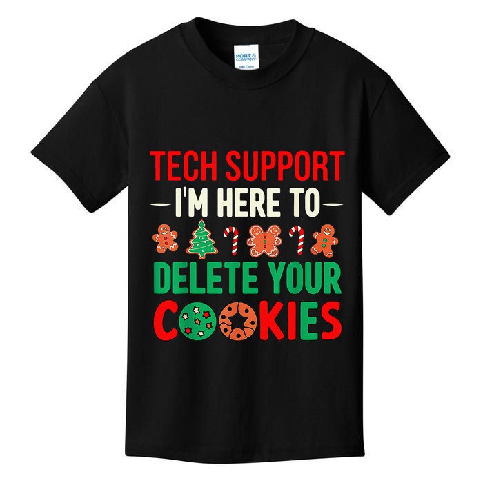 Tech Support IM Here To Delete Your Cookies Funny It Nerds Kids T-Shirt