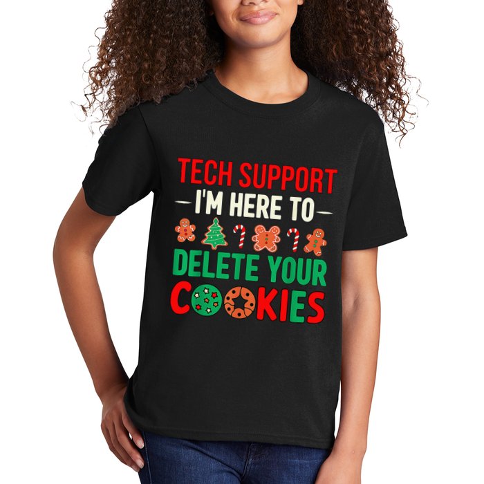 Tech Support IM Here To Delete Your Cookies Funny It Nerds Kids T-Shirt