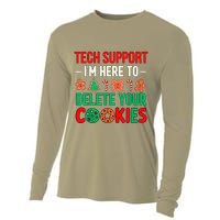 Tech Support IM Here To Delete Your Cookies Funny It Nerds Cooling Performance Long Sleeve Crew