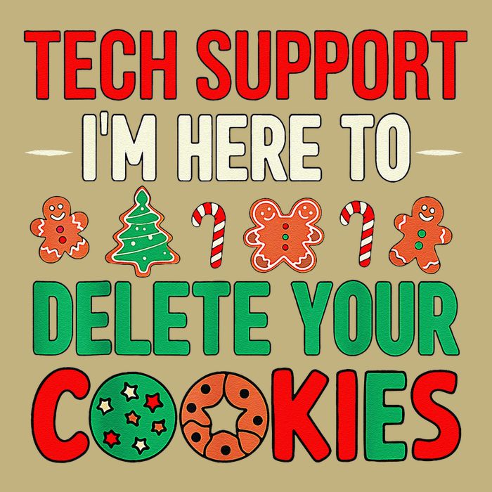 Tech Support IM Here To Delete Your Cookies Funny It Nerds Cooling Performance Long Sleeve Crew