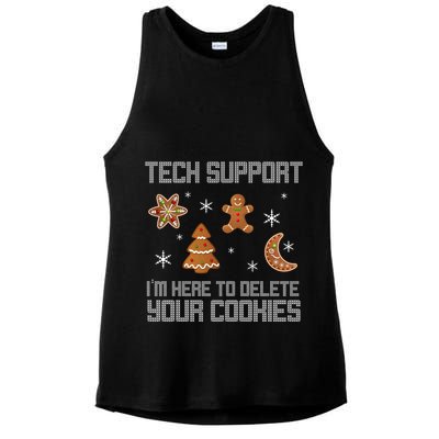 Tech Support I'm Here To Delete Your Cookies Ladies PosiCharge Tri-Blend Wicking Tank