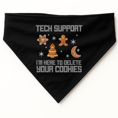 Tech Support I'm Here To Delete Your Cookies USA-Made Doggie Bandana