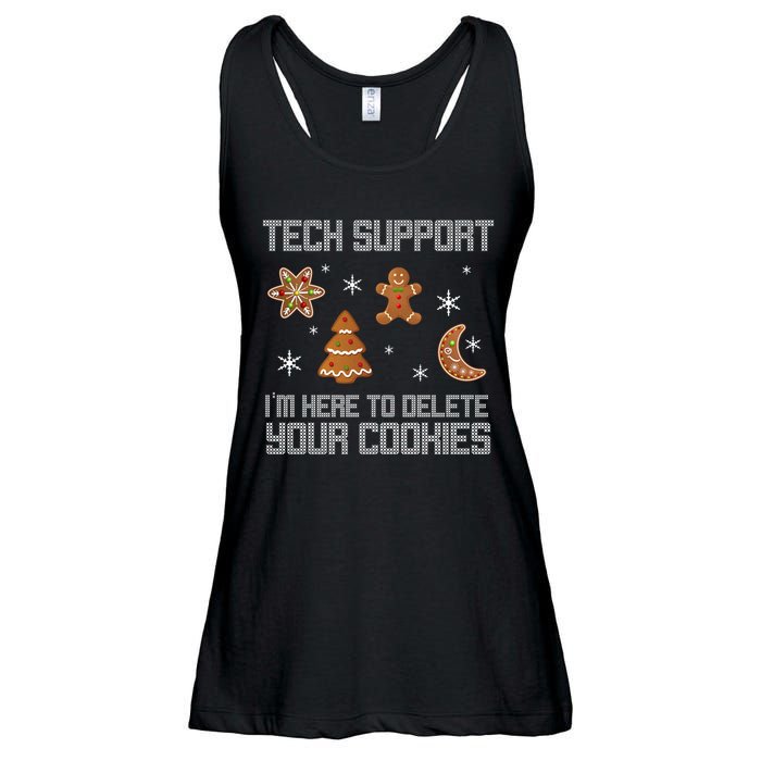 Tech Support I'm Here To Delete Your Cookies Ladies Essential Flowy Tank