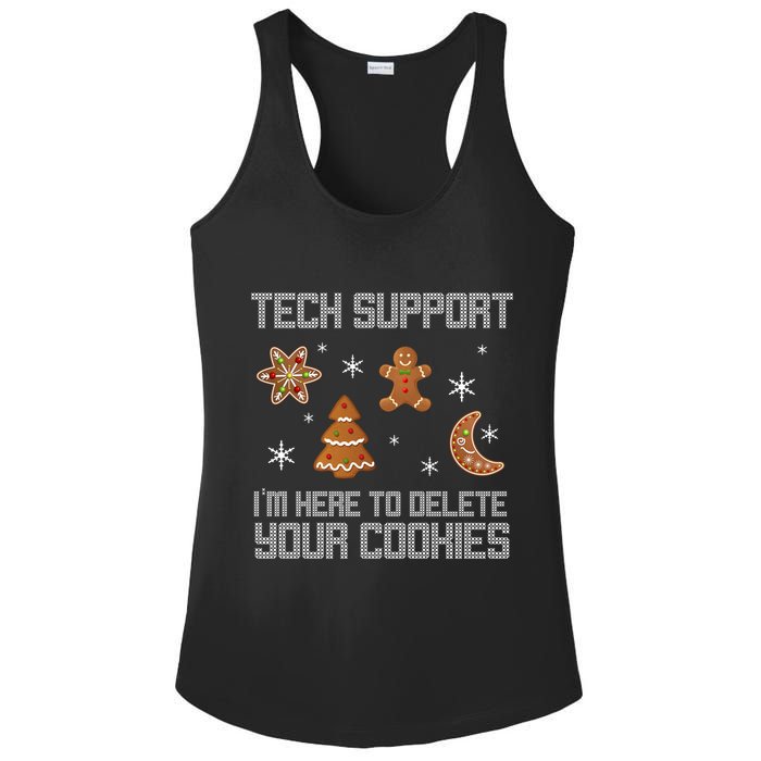 Tech Support I'm Here To Delete Your Cookies Ladies PosiCharge Competitor Racerback Tank