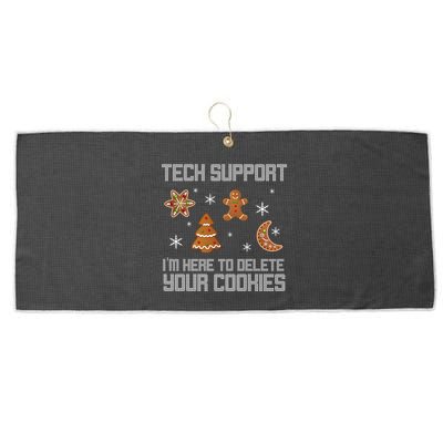 Tech Support I'm Here To Delete Your Cookies Large Microfiber Waffle Golf Towel