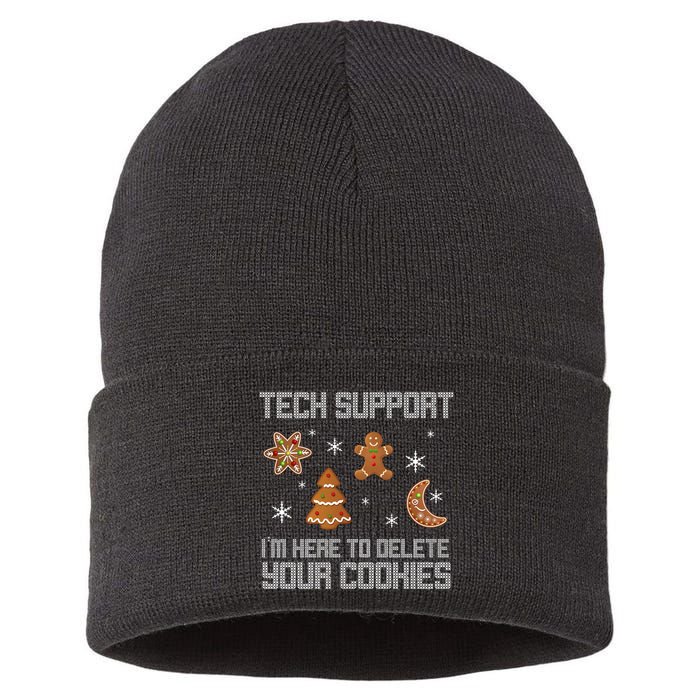 Tech Support I'm Here To Delete Your Cookies Sustainable Knit Beanie