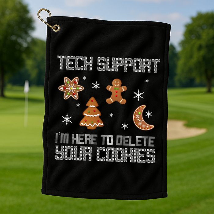 Tech Support I'm Here To Delete Your Cookies Golf Towel