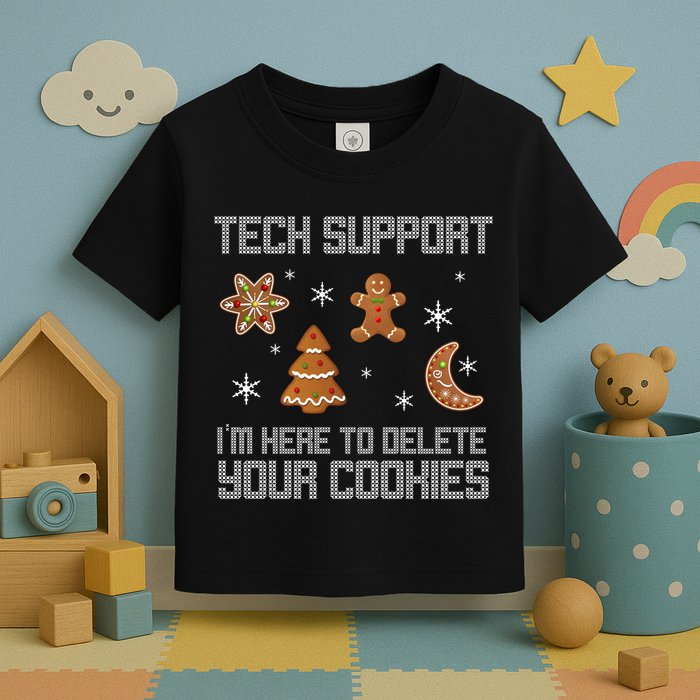 Tech Support I'm Here To Delete Your Cookies Toddler T-Shirt