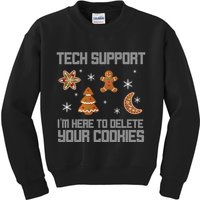 Tech Support I'm Here To Delete Your Cookies Kids Sweatshirt