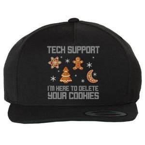 Tech Support I'm Here To Delete Your Cookies Wool Snapback Cap